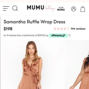 Show me your mumu Samantha dress copper luxe satin Worn once, nearly new size S